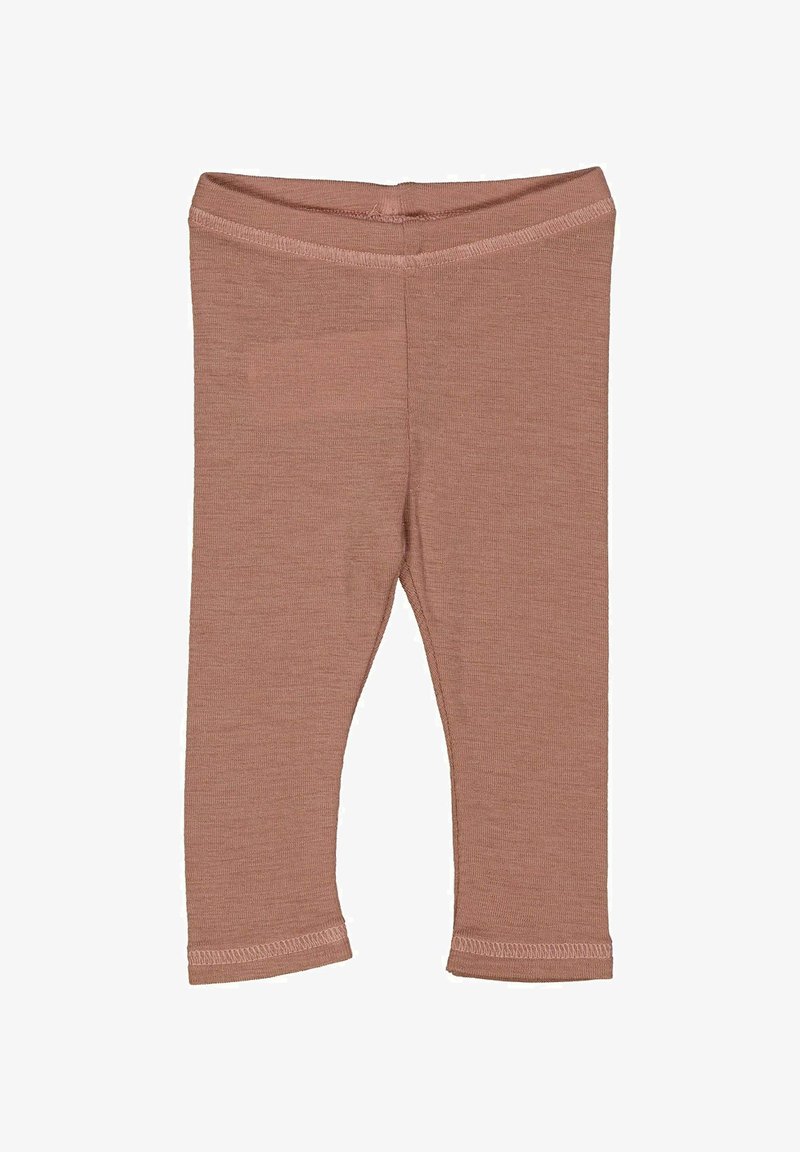 Leggins vaaleanpunaisia, pehmeästä ja joustavasta kankaasta, tiukassa mallissa, jossa on joustava vyötärö ja ommellut sauman yksityiskohdat.