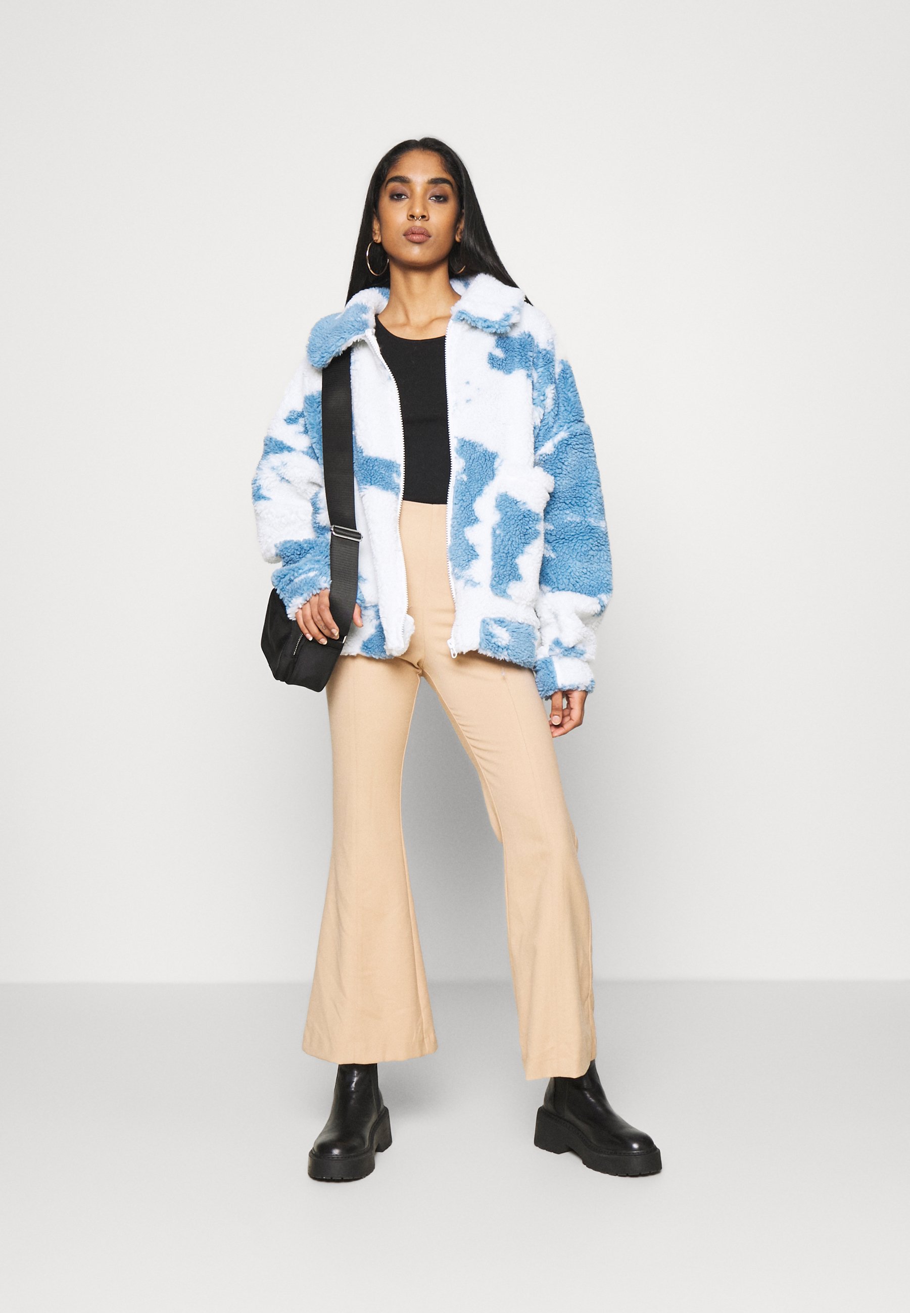 blue oversized jacket