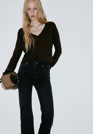 Mango, ADULT - Jean droit - black denim