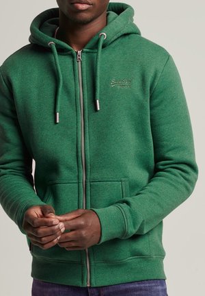 Felpa con zip - green