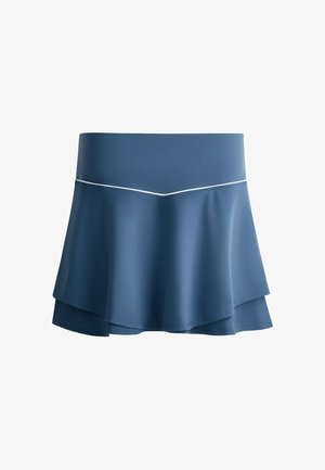 OYSHO, COMFORTLUX HIGH-RISE PIPING MINI SKIRT 33585222 - Jupe trapèze - mid grey-blue