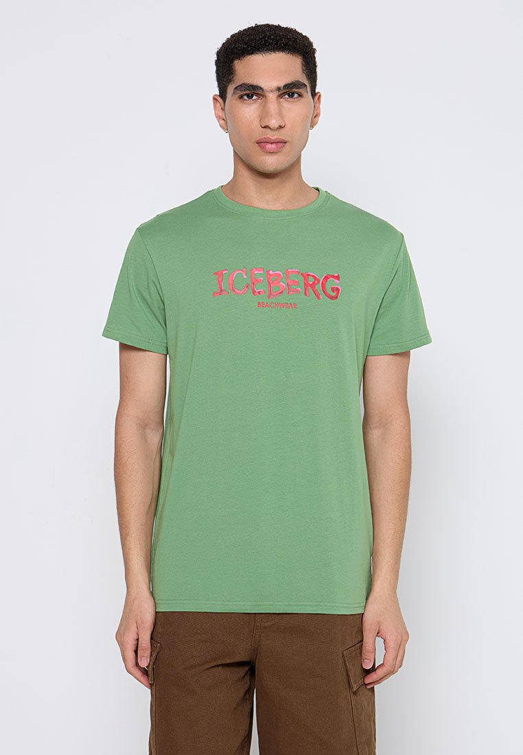 Iceberg T-shirt print groen