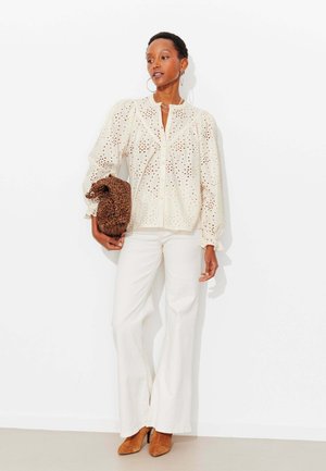 Top Blanc Dentelle PROMOD Manches 3/4 - Taille M, Synthétique, Occasion Excellent État