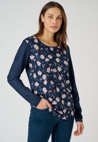 Damart CHAUDE FLEURI - Longsleeve - marine fleuri