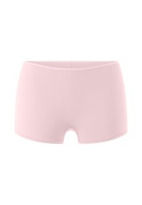 Culottes en coton rose avec une texture lisse, taille basse et une ouverture à l'ourlet des jambes. La construction sans coutures améliore le confort.
