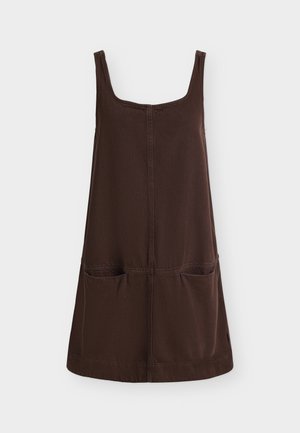 Marc O'Polo DENIM, MINI SLIP SHAPE - Τζιν φόρεμα - shaded brown