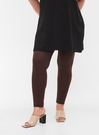 Zizzi - BASIC - Leggings - coffee bean Miniatyrbild 1