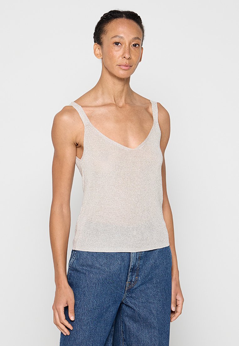Mango Top zilverkleurig
