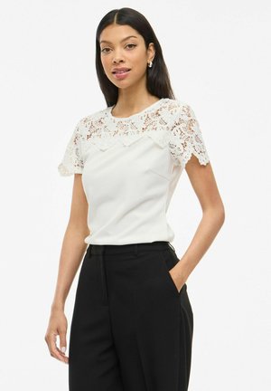 VICLARA O NECK - Bluse - cloud dancer