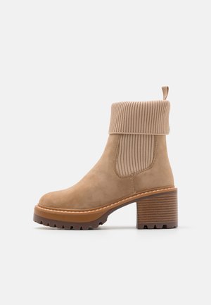 Bottines à plateau - beige