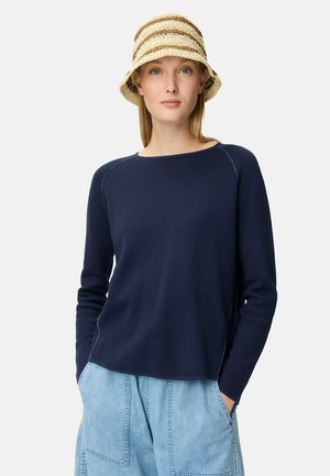 PULLOVER MIT RUNDHALSAUSSCHNITT - Striktrøje - dark blue