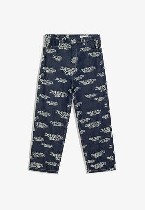 Bershka, JACQUARD - TROUSERS - Jean boyfriend - royal blue