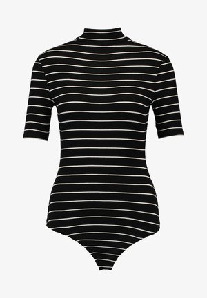 Urban Classics STRIPED TURTLENECK - Nyomott mintás póló - black/white
