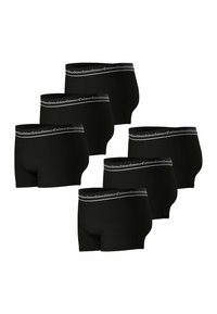 Shorts boxers en coton noir avec une large ceinture élastique arborant la marque "Eminence". Le lot comprend plusieurs paires au design similaire.