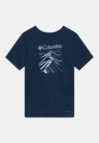 Columbia - TECH TRAIL SHORT SLEEVE GRAPHIC UNISEX - Camiseta estampada - collegiate navy heather/ridge line life Imagen en miniatura 1
