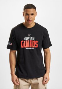 DEF EUROPEAN LEAGUE OF FOOTBALL  HELVETIC GUARDS  - Apdrukāts T-krekls - black