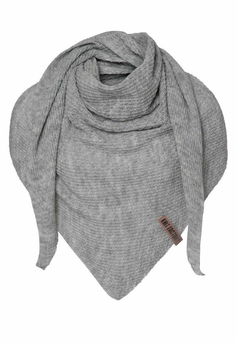 Knit Factory GINA - Halsdoek - light grey