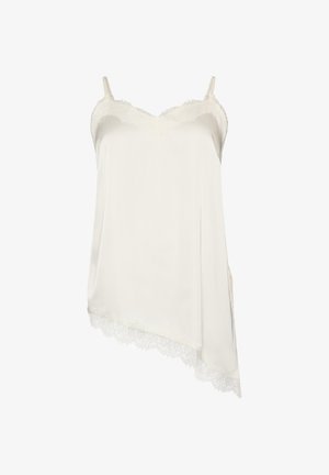 Zizzi, TRÄGERTOP MIT SPITZE UND ASYMMETRISCHEM SAUM - Top - vanille