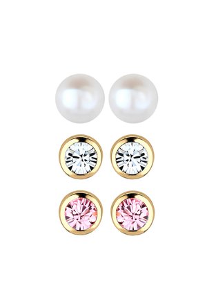 SPARKLING BASIC - MIT KRISTALLEN VON SWAROVSKI® - Earrings - gold-coloured