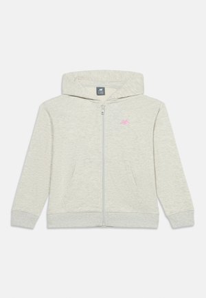 New Balance, SMALL LOGO FULL ZIP HOODIE - Bluză de molton cu fermoar - ash heather