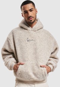 Karl Kani - METAL SIGNATURE TEDDY OS - Kapuutsiga pusa - off white Väikepilt 1