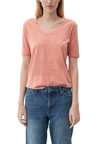 s.Oliver À BORD ROULOTTÉ - T-shirt basic - papaya
