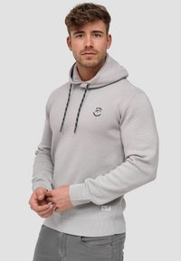 INDICODE JEANS LONGVIEW - Sweat à capuche - lt grey mix
