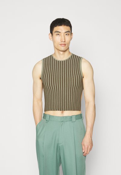 ECKHAUS LATTA FLUTED TANK UNISEX - Μπλούζα - lichen