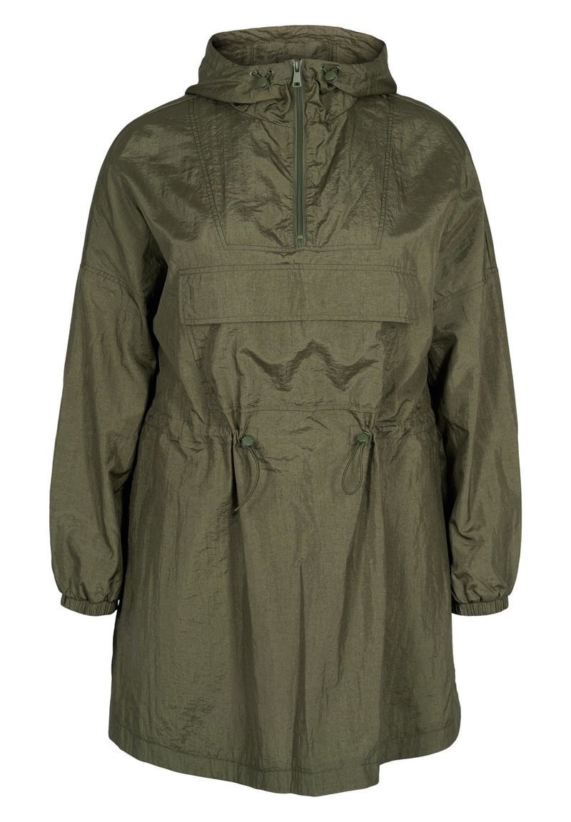 Zizzi Halflange jas groen