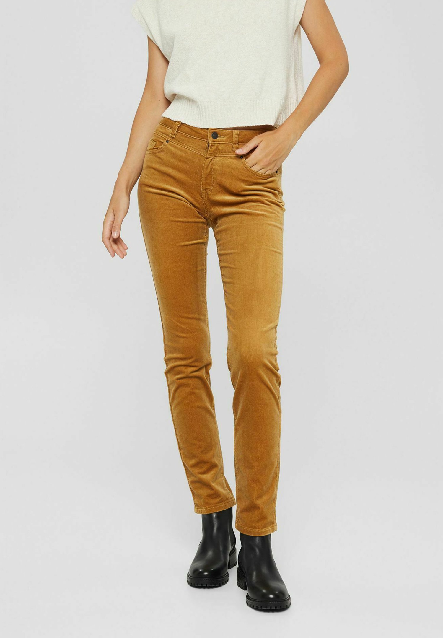 Esprit Slim fit jeans - camel - Zalando.nl
