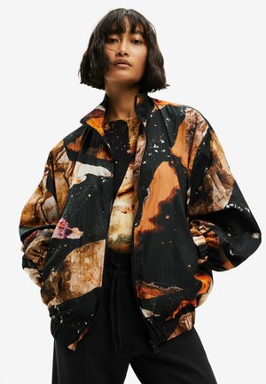 OVERSIZE MINERAL EFFECT - Summer jacket - black