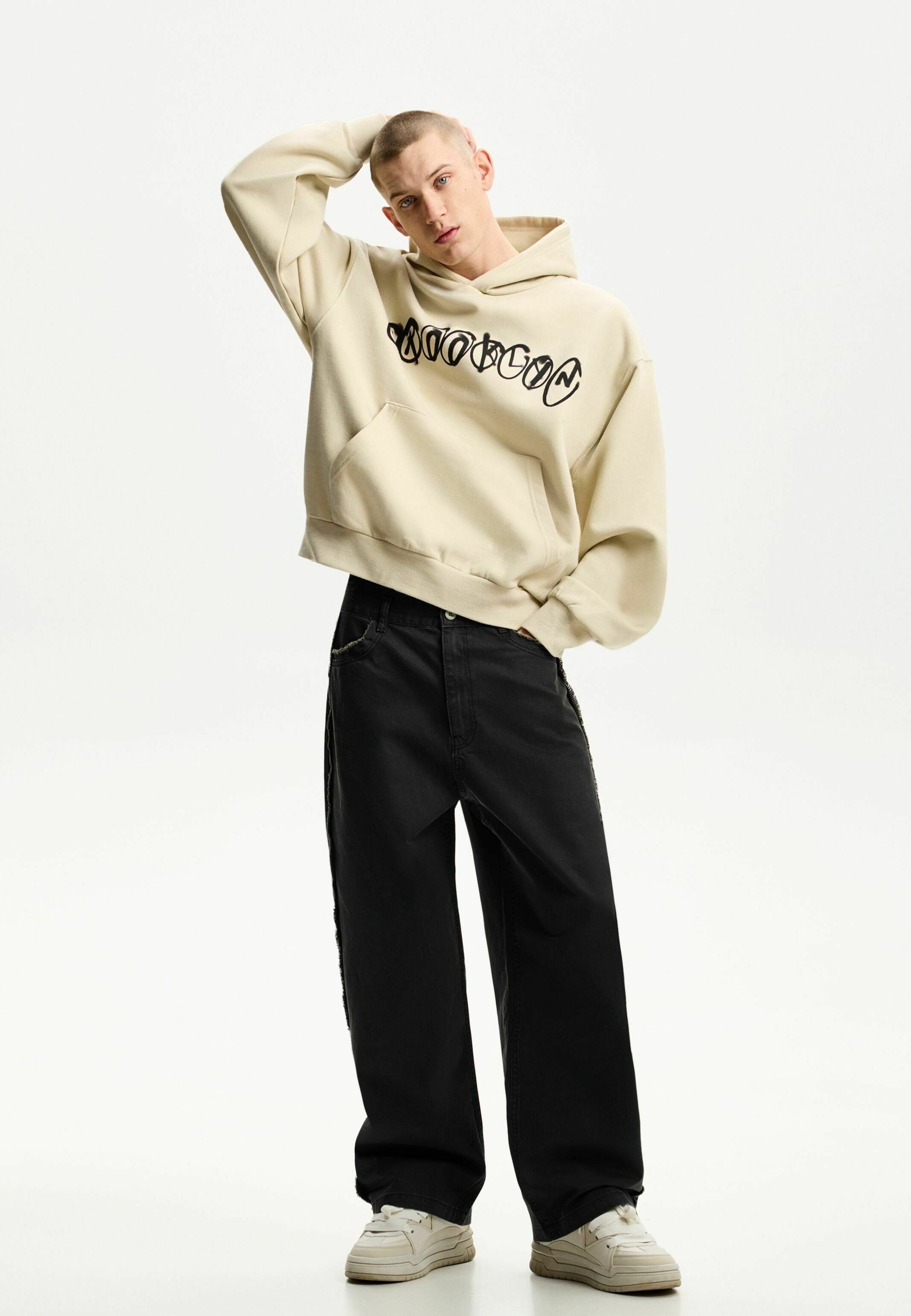 Bershka Jeans baggy nero