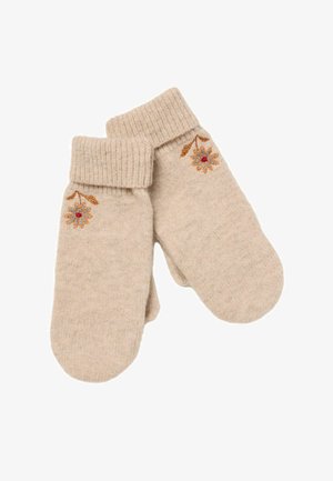 FatFace, FLORAL EMBROIDERED OVERFLAP MITTENS - Fäustling - oatmeal