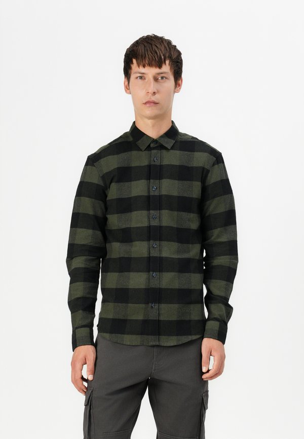 ONSGUDMUND CHECKED SHIRT - Shirt - forest night