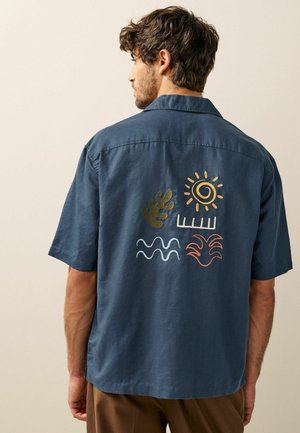 Next EMBROIDERED  - Hemd - blue