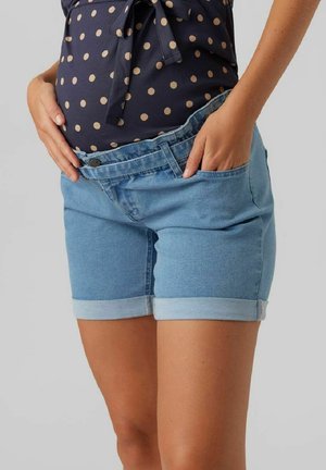 MAMALICIOUS Shorts vaqueros - light-blue denim
