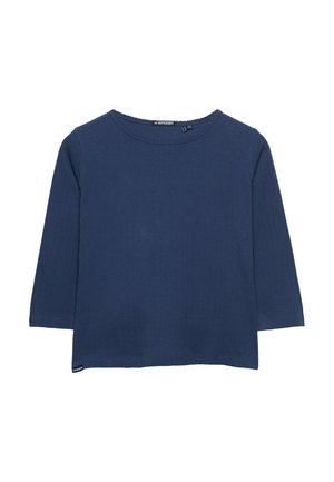 Superdry & Co, SUPERDRY ATHLETIC ESSENTIALS POINTELLE HALF SLEEVE TOP.. - Maglietta a manica lunga - standard navy