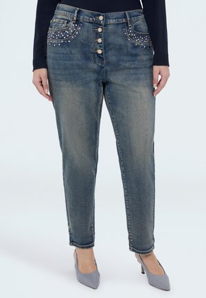 BARRELL CON PUNTI LUCE COLORATI - Vaqueros mom - azzurro