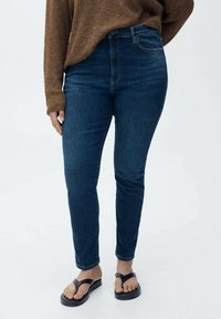 Mango HIGH-RISE SKINNY - Uske traperice - dark blue