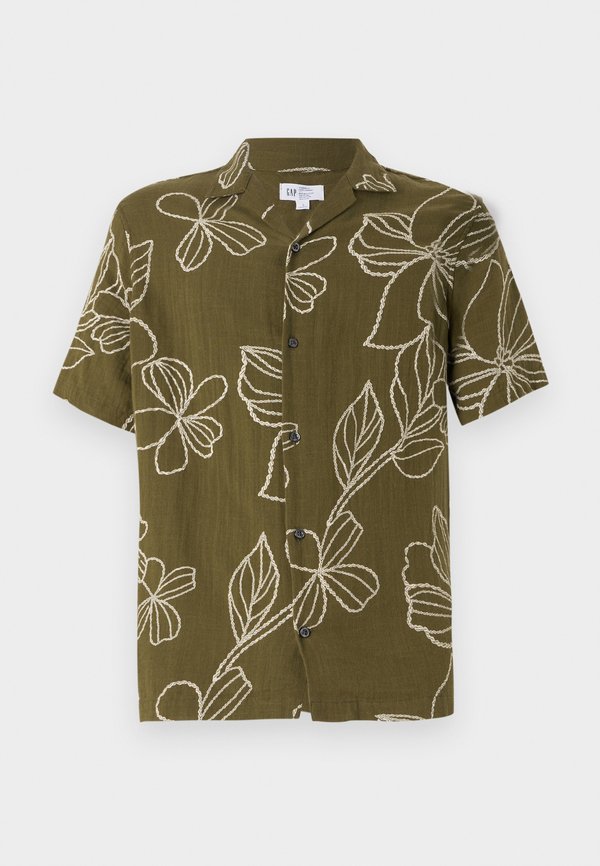 TEXTURE RESORT COLLAR - Shirt - olive3