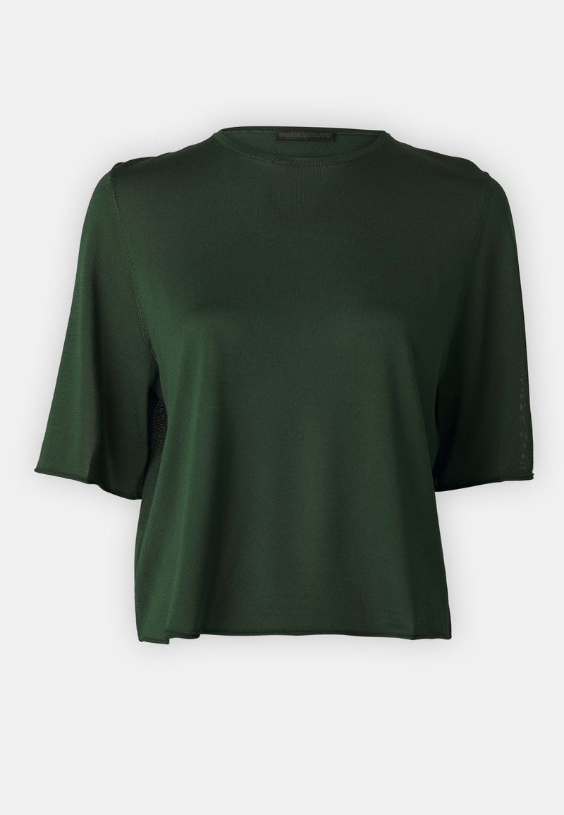 drykorn T-shirt basic donkergroen