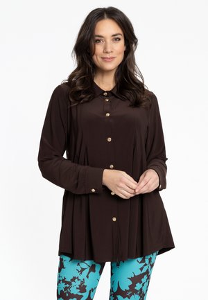 Button-down blouse - brown