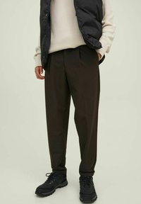 Jack & Jones - BILL CAPRI - Trousers - seal brown Thumbnail Image 1