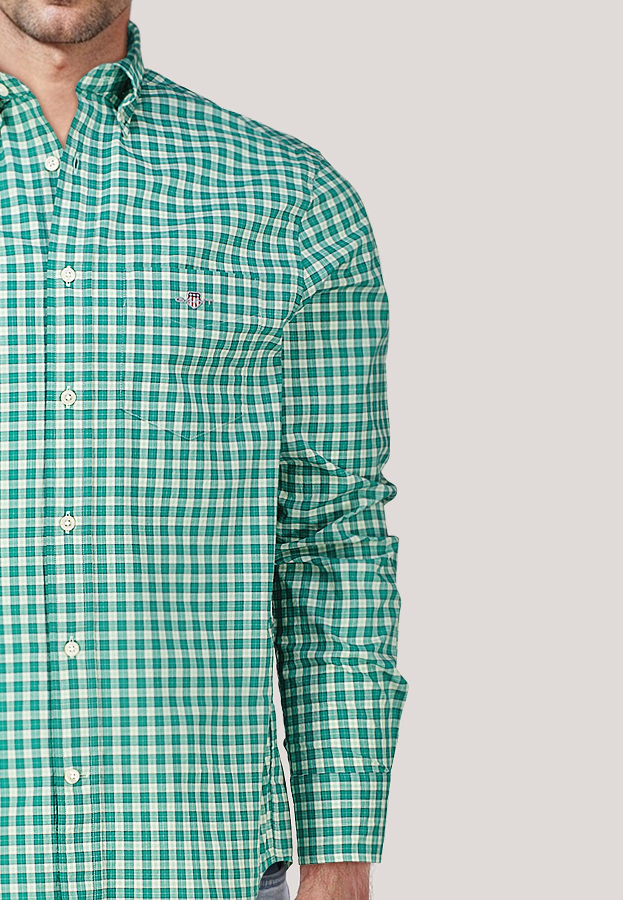POPLIN CHECK REGULAR FIT