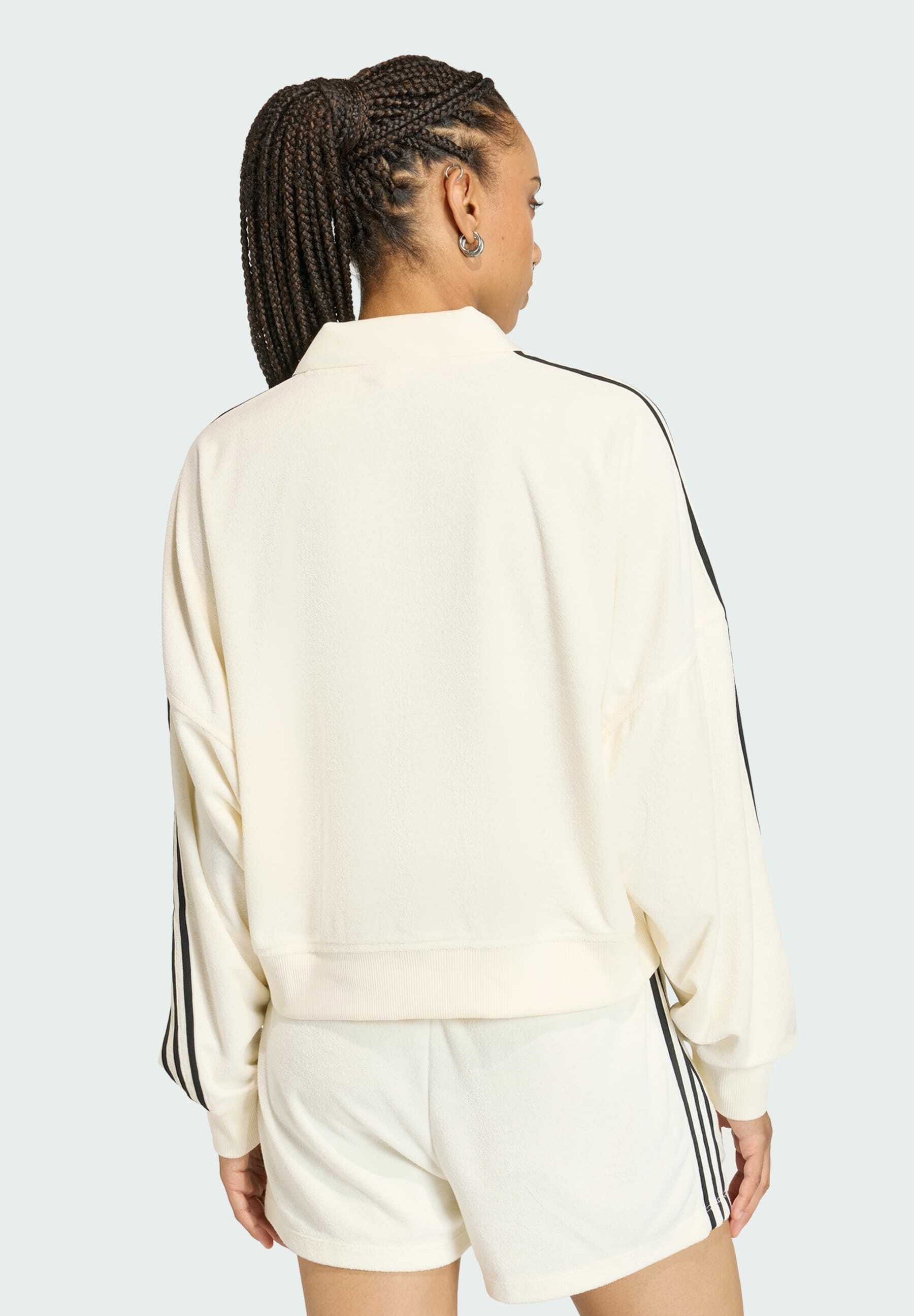 adidas Originals V NECK LONG SLEEVES - Sudadera - off white/crema