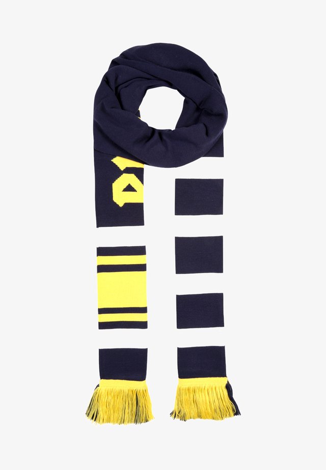 LONG VARSITY SCARF - Huivi - evening blue/lemon/vanilla ice