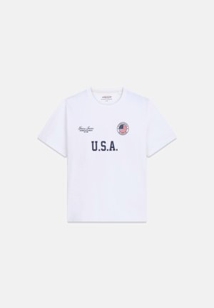 Guess Jeans, NATION T-SHIRT - T-shirt print - weiß