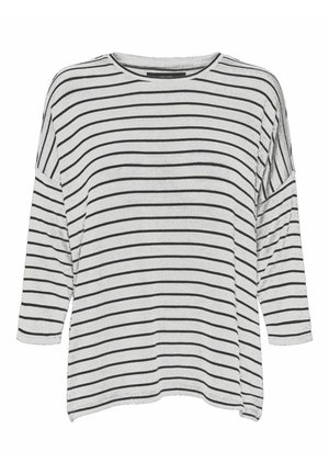 Vero Moda BRIANNA 3/4 BOO REP - Pulover - snow white