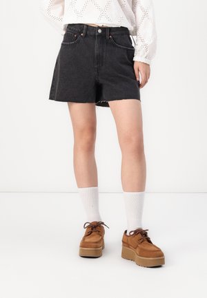 MOM - Short en jean - clean dark stone grey