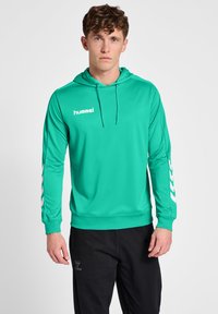 Hummel - HMLPROMO POLY HOODIE - Pulover s kapuco - atlantis Miniaturna slika 1